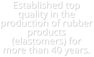 Established top quality in the production of rubber products (elastomers) for more than 40 years.